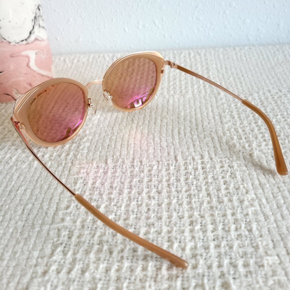 New Michael Kors Charleston Sunglasses in Rose Gold/Milky Lt Brown (MK1029) main image 7